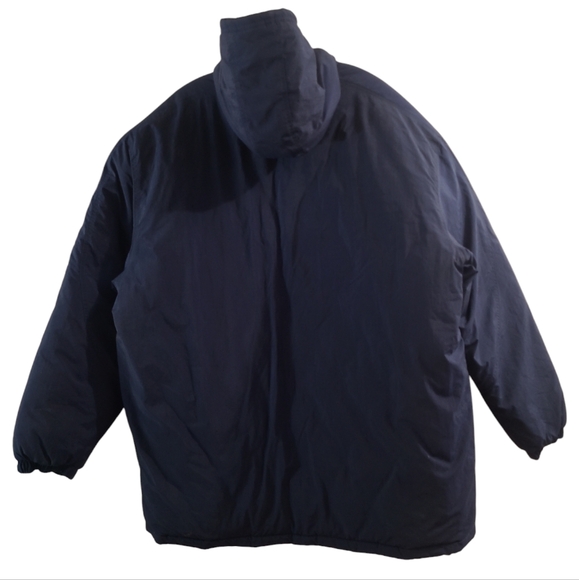 Nike Team Men's Navy Blue Hooded Quilted Lined Stadium Jacket Size XL EUC - Picture 2 of 2